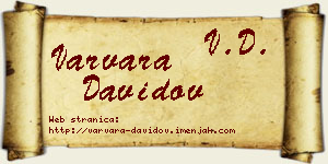 Varvara Davidov vizit kartica